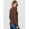 image:imageANRABESS Sweaters for Women Cable Knit Henley Neck Fall OutfitsBrown