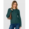 image:imageANRABESS Sweaters for Women Cable Knit Henley Neck Fall OutfitsDark Green