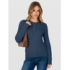 image:imageANRABESS Sweaters for Women Cable Knit Henley Neck Fall OutfitsDeep Blue