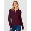 image:imageANRABESS Sweaters for Women Cable Knit Henley Neck Fall OutfitsWine Red