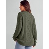 image:imageANRABESS Sweaters for Women Oversized Cable Knit Pullover Fall OutfitsArmy Green