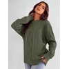 image:imageANRABESS Sweaters for Women Oversized Cable Knit Pullover Fall OutfitsArmy Green