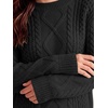 image:imageANRABESS Sweaters for Women Oversized Cable Knit Pullover Fall OutfitsBlack
