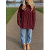 image:imageANRABESS Sweaters for Women Oversized Cable Knit Pullover Fall OutfitsBright Burgundy