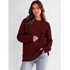 image:imageANRABESS Sweaters for Women Oversized Cable Knit Pullover Fall OutfitsBright Burgundy