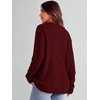 image:imageANRABESS Sweaters for Women Oversized Cable Knit Pullover Fall OutfitsBright Burgundy