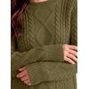 image:imageANRABESS Sweaters for Women Oversized Cable Knit Pullover Fall OutfitsBrown Yellow