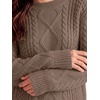 image:imageANRABESS Sweaters for Women Oversized Cable Knit Pullover Fall OutfitsCoffee