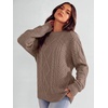 image:imageANRABESS Sweaters for Women Oversized Cable Knit Pullover Fall OutfitsCoffee