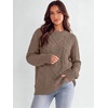image:imageANRABESS Sweaters for Women Oversized Cable Knit Pullover Fall OutfitsCoffee