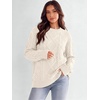 image:imageANRABESS Sweaters for Women Oversized Cable Knit Pullover Fall OutfitsCream