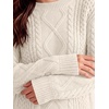 image:imageANRABESS Sweaters for Women Oversized Cable Knit Pullover Fall OutfitsCream