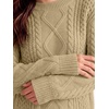 image:imageANRABESS Sweaters for Women Oversized Cable Knit Pullover Fall OutfitsDark Apricot