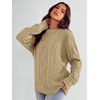 image:imageANRABESS Sweaters for Women Oversized Cable Knit Pullover Fall OutfitsDark Apricot