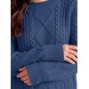image:imageANRABESS Sweaters for Women Oversized Cable Knit Pullover Fall OutfitsDeep Blue