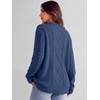 image:imageANRABESS Sweaters for Women Oversized Cable Knit Pullover Fall OutfitsDeep Blue