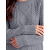 image:imageANRABESS Sweaters for Women Oversized Cable Knit Pullover Fall OutfitsDeep Grey