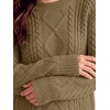 image:imageANRABESS Sweaters for Women Oversized Cable Knit Pullover Fall OutfitsKhaki Brown