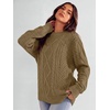image:imageANRABESS Sweaters for Women Oversized Cable Knit Pullover Fall OutfitsKhaki Brown