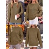 image:imageANRABESS Sweaters for Women Oversized Cable Knit Pullover Fall OutfitsKhaki Brown