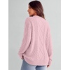 image:imageANRABESS Sweaters for Women Oversized Cable Knit Pullover Fall OutfitsLight Pink