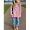 image:imageANRABESS Sweaters for Women Oversized Cable Knit Pullover Fall OutfitsLight Pink