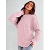 image:imageANRABESS Sweaters for Women Oversized Cable Knit Pullover Fall OutfitsLight Pink