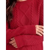 image:imageANRABESS Sweaters for Women Oversized Cable Knit Pullover Fall OutfitsRed