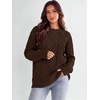 image:imageANRABESS Sweaters for Women Oversized Cable Knit Pullover Fall OutfitsRed Brown