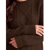 image:imageANRABESS Sweaters for Women Oversized Cable Knit Pullover Fall OutfitsRed Brown