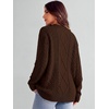 image:imageANRABESS Sweaters for Women Oversized Cable Knit Pullover Fall OutfitsRed Brown