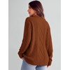 image:imageANRABESS Sweaters for Women Oversized Cable Knit Pullover Fall OutfitsRust Orange