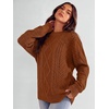 image:imageANRABESS Sweaters for Women Oversized Cable Knit Pullover Fall OutfitsRust Orange