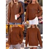 image:imageANRABESS Sweaters for Women Oversized Cable Knit Pullover Fall OutfitsRust Orange