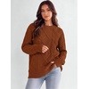 image:imageANRABESS Sweaters for Women Oversized Cable Knit Pullover Fall OutfitsRust Orange