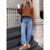 image:imageANRABESS Sweaters for Women Oversized Cable Knit Pullover Fall OutfitsRust Orange