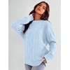 image:imageANRABESS Sweaters for Women Oversized Cable Knit Pullover Fall OutfitsSky
