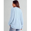 image:imageANRABESS Sweaters for Women Oversized Cable Knit Pullover Fall OutfitsSky