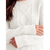 image:imageANRABESS Sweaters for Women Oversized Cable Knit Pullover Fall OutfitsWhite Cream