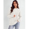 image:imageANRABESS Sweaters for Women Oversized Cable Knit Pullover Fall OutfitsWhite Cream