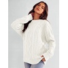image:imageANRABESS Sweaters for Women Oversized Cable Knit Pullover Fall OutfitsWhite Cream