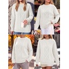 image:imageANRABESS Sweaters for Women Oversized Cable Knit Pullover Fall OutfitsWhite Cream