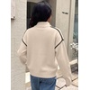 image:imageANRABESS Sweaters for Women Quarter Zip Pullover Collared 2026 Fall OutfitsAlmond