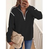image:imageANRABESS Sweaters for Women Quarter Zip Pullover Collared 2026 Fall OutfitsBlack