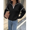 image:imageANRABESS Sweaters for Women Quarter Zip Pullover Collared 2026 Fall OutfitsBlack