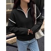 image:imageANRABESS Sweaters for Women Quarter Zip Pullover Collared 2026 Fall OutfitsBlack