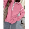 image:imageANRABESS Sweaters for Women Quarter Zip Pullover Collared 2026 Fall OutfitsCoral Pink