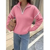 image:imageANRABESS Sweaters for Women Quarter Zip Pullover Collared 2026 Fall OutfitsCoral Pink