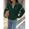 image:imageANRABESS Sweaters for Women Quarter Zip Pullover Collared 2026 Fall OutfitsDark Green
