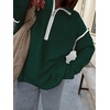 image:imageANRABESS Sweaters for Women Quarter Zip Pullover Collared 2026 Fall OutfitsDark Green